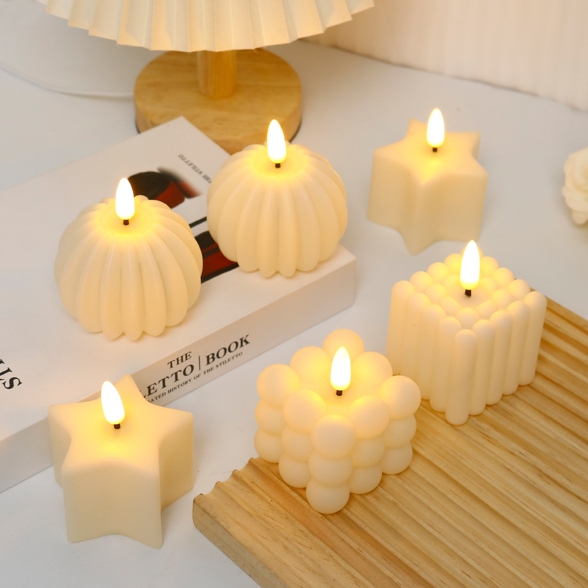 Photography Lighting Led - Led-kaarsenblok voor bruiloft, verjaardag, kerstdecoratie, rookvrije
