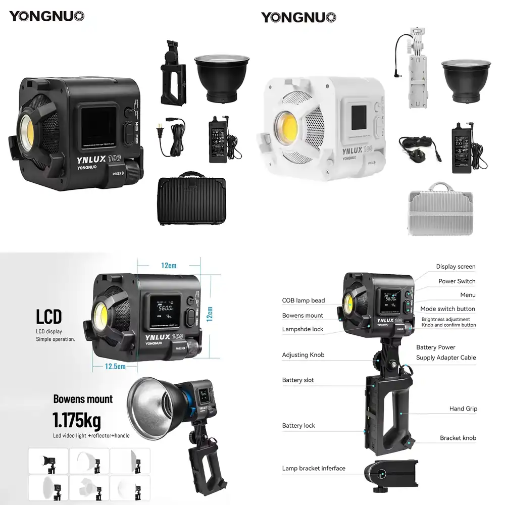 Photography Lighting Led - YONGNUO YNLUX100 100W 3200K-5600K Compacte Handheld