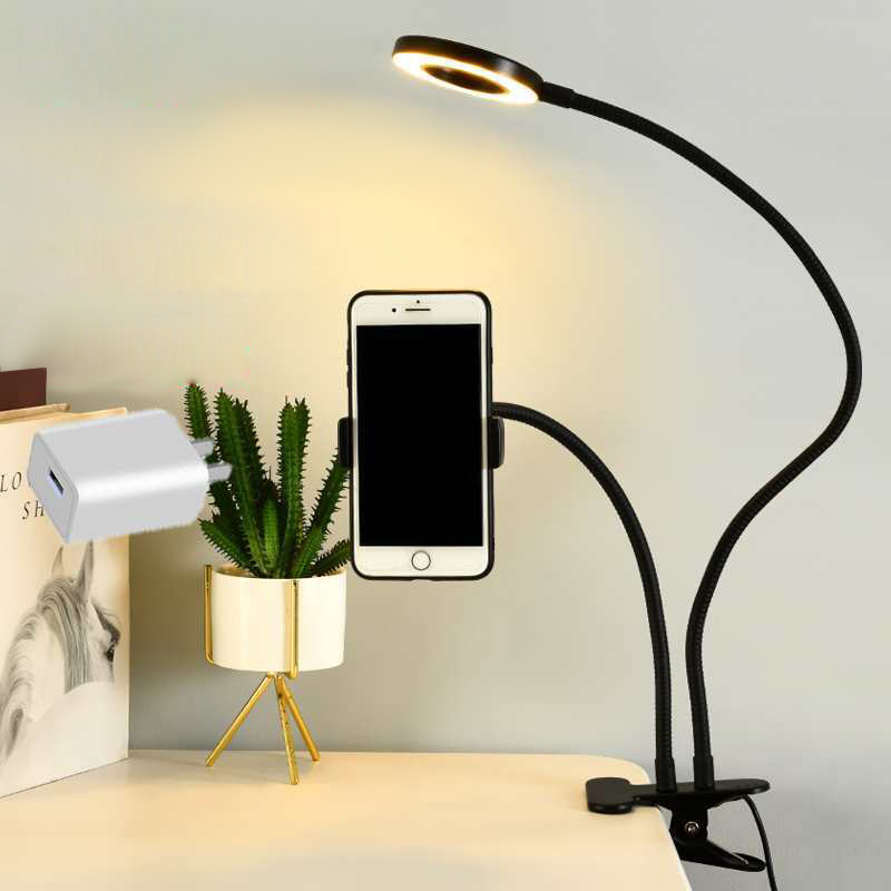 Photography Lighting Indoor - Universele flexibele mobiele telefoonhouder met selfie-ringlicht