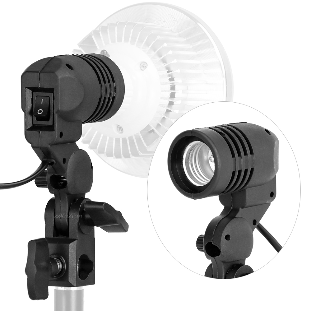 Photography Lighting Umbrella - Enkele kop lamphouder E27-fitting Flash Paraplubeugel