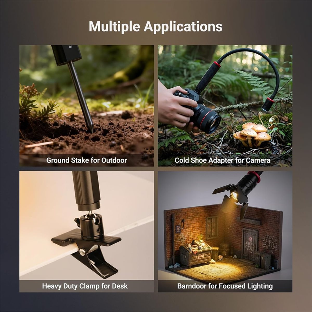 Photography Lighting Angles - M05K LED-lamp voor macrofotografie 4W Mini-spotlamp