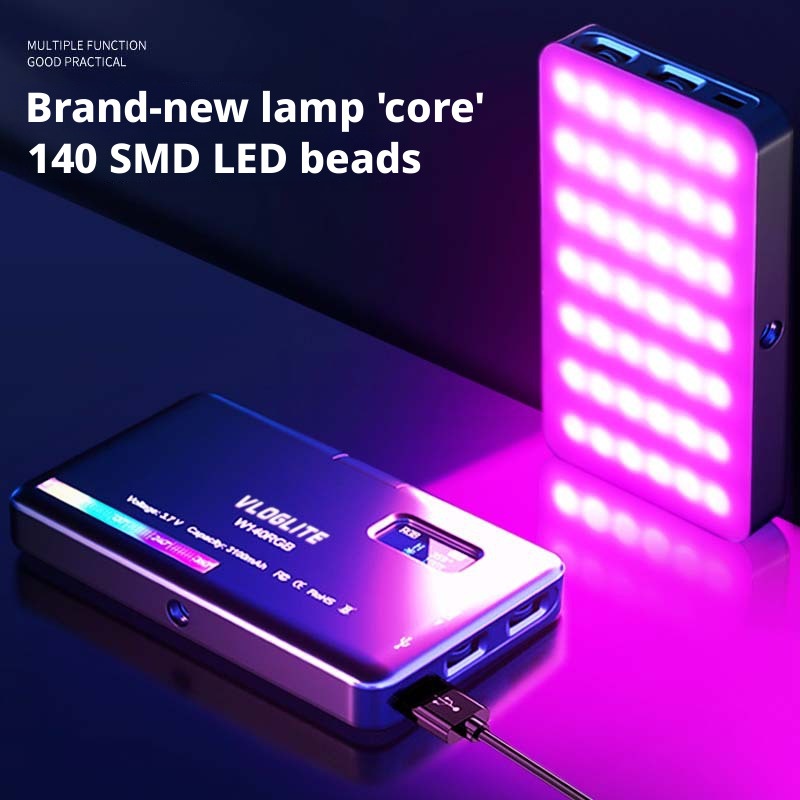Photography Lighting Led - Mobiele RGB-vullichtlamp voor computer videoconferenties, mobiele