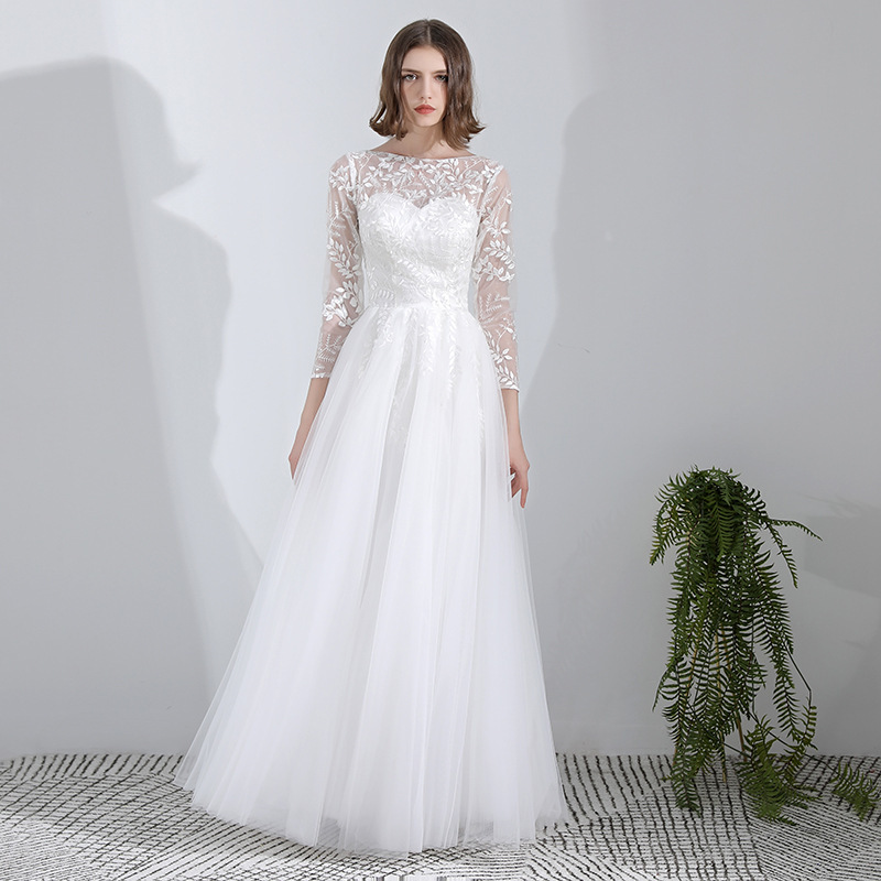 Photography Natural Lighting Basics - Franse elegante trouwjurk Nieuwe bruidsjurk Eenvoudige