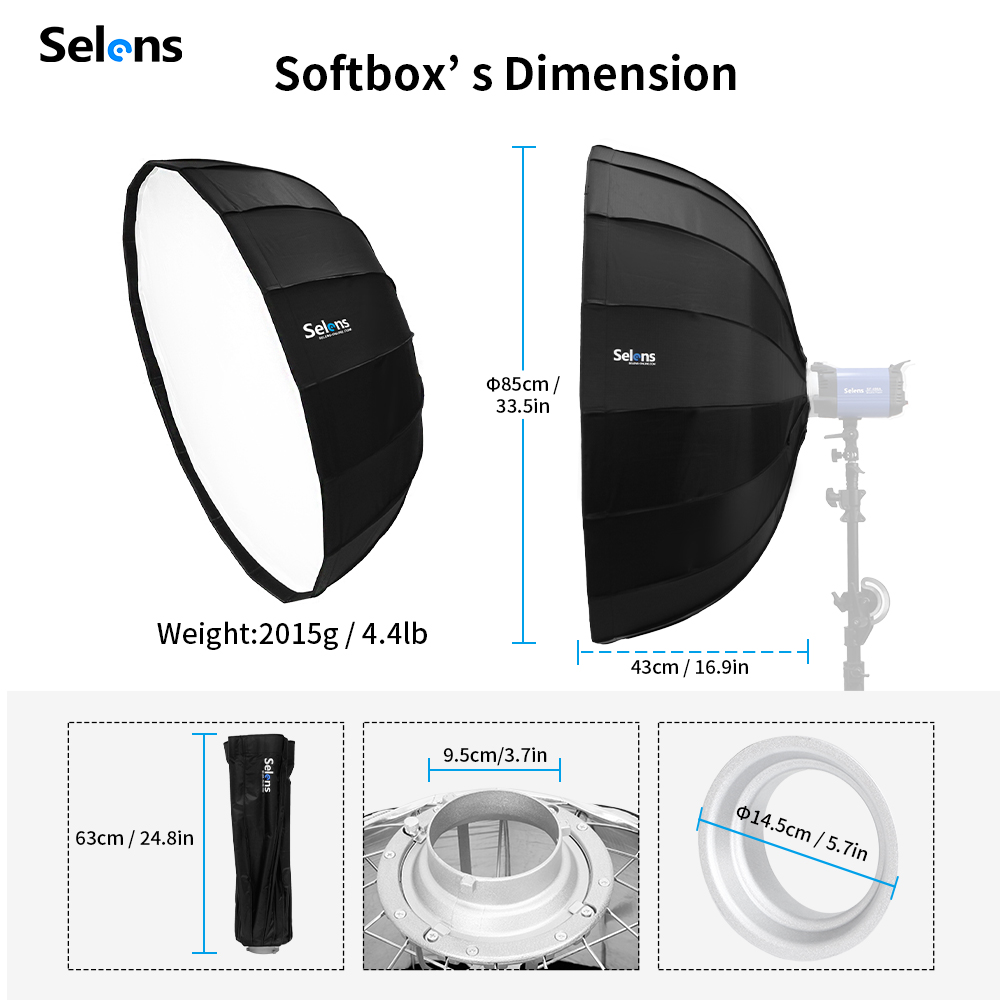 Selens 85Cm Paraplu Radar Soft - Photography Lighting Umbrella recensie en prijs