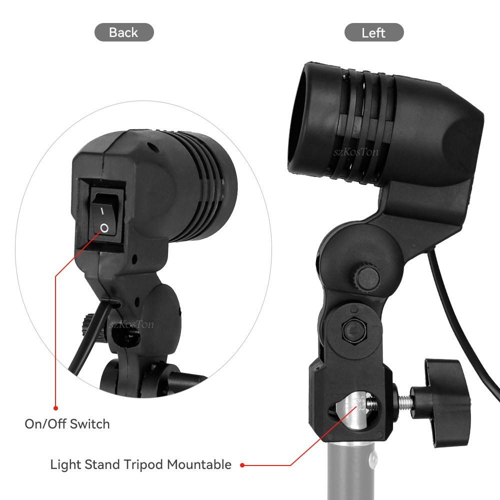 Enkele kop lamphouder E27-fitt - Photography Lighting Umbrella recensie en prijs