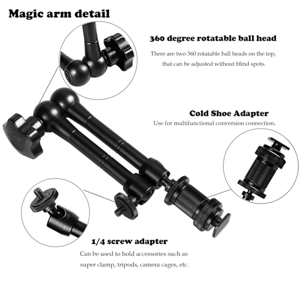 Metalen magische arm 11 inch s - Photography Lighting Indoor recensie en prijs